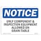 Signmission OSHA Sign, 10" H, Rigid Plastic, Only Component And Inspection Equipment Allowed Sign, Landscape OS-NS-P-1014-L-16992 - alternate 1